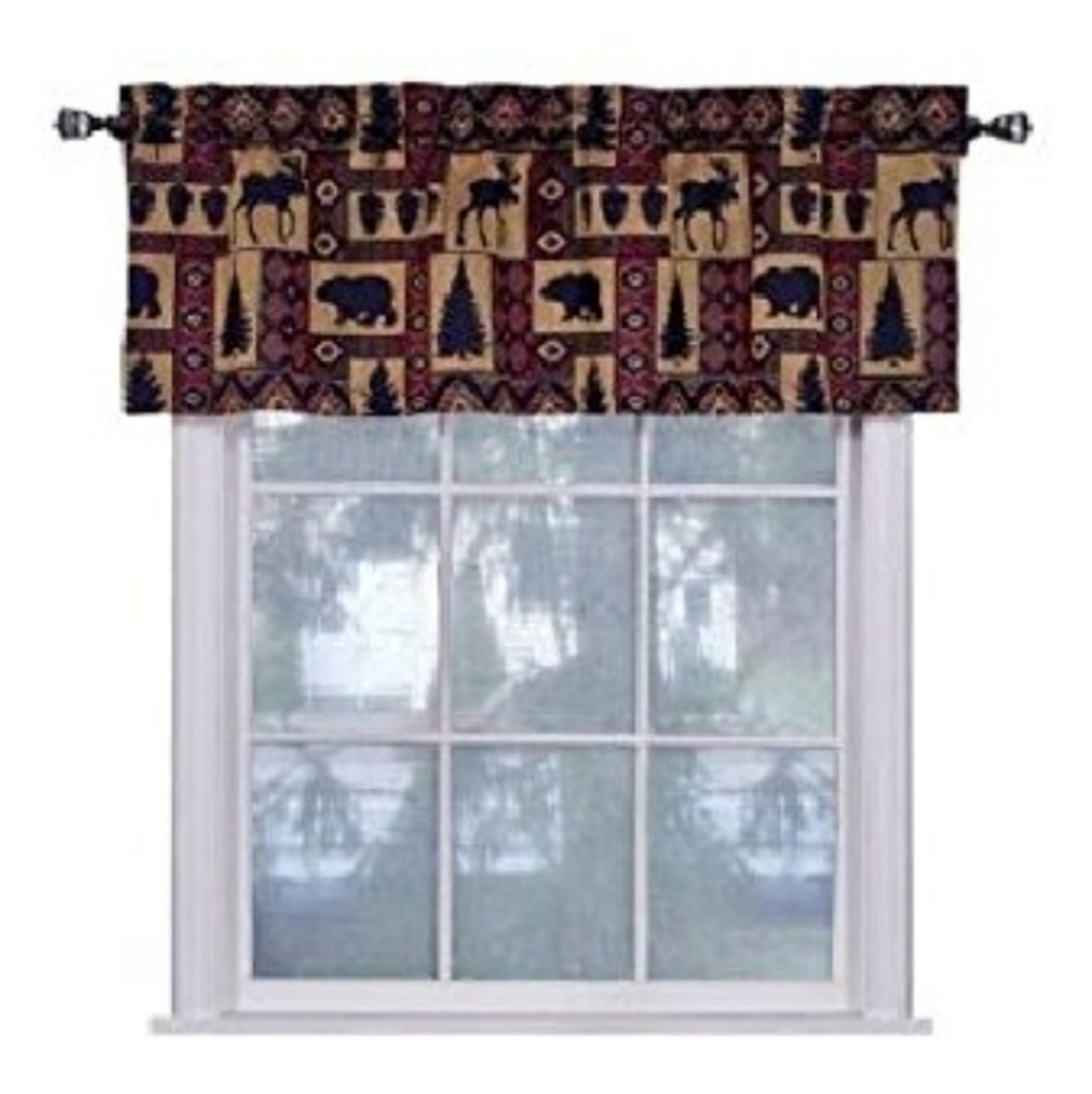  Rustic Lodge / Cabin style tapestry window valance 48"×16" - Picture 3 of 3